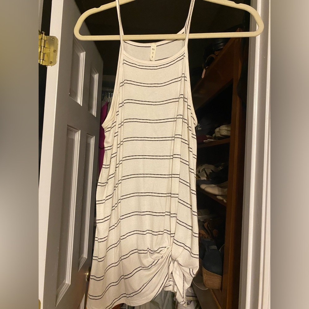 MTS White and Black Striped Camisole